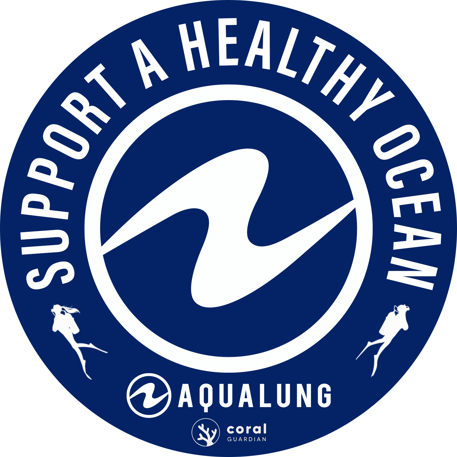 Aqualung + Coral Guardian "Support a healthy ocean" sticker